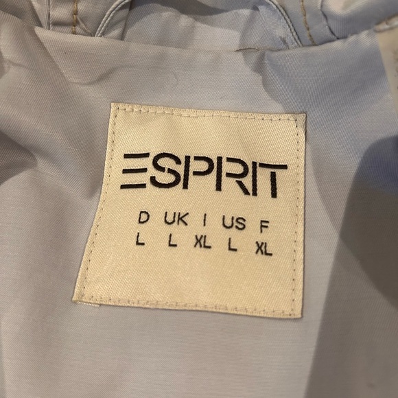 Esprit - Woman’s Trench Coat Blue Grey US L - Picture 4 of 5